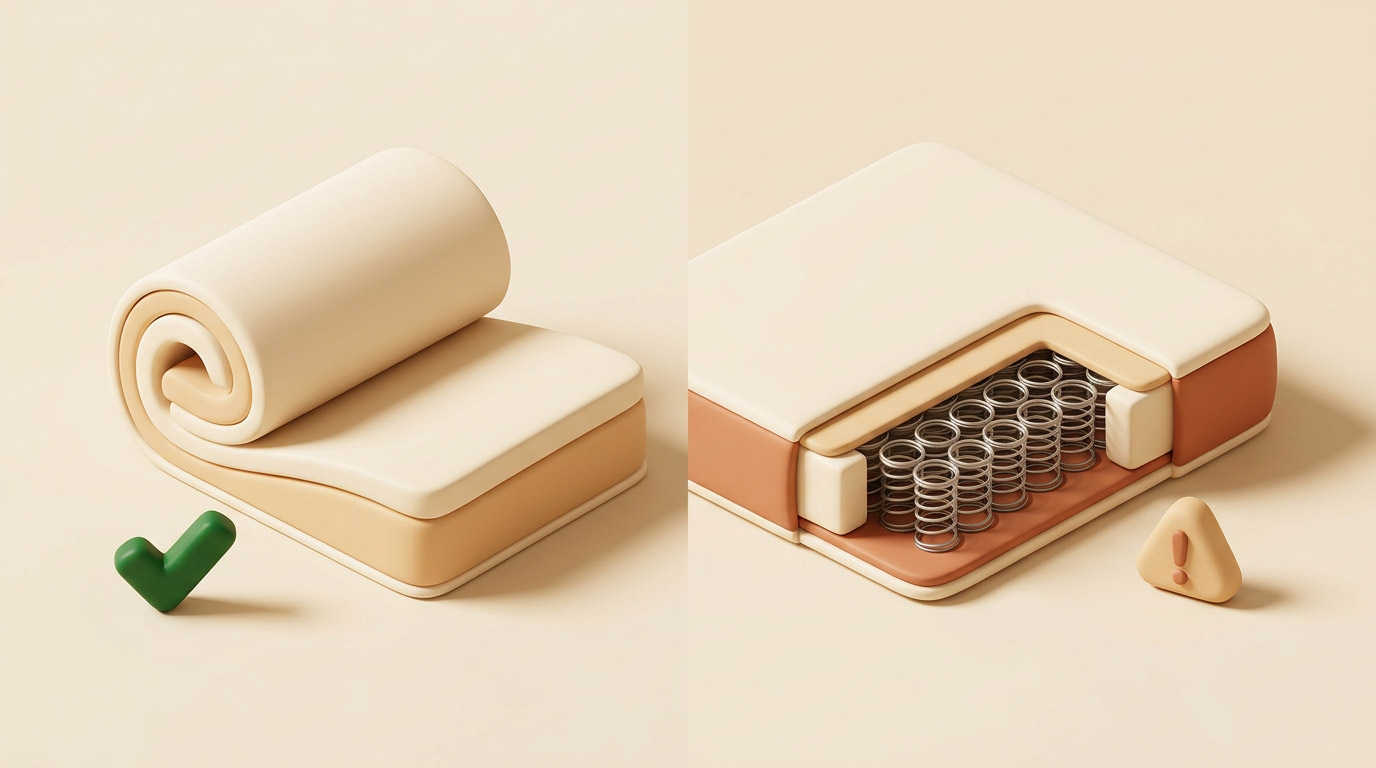 Как сложить матрас для перевозки