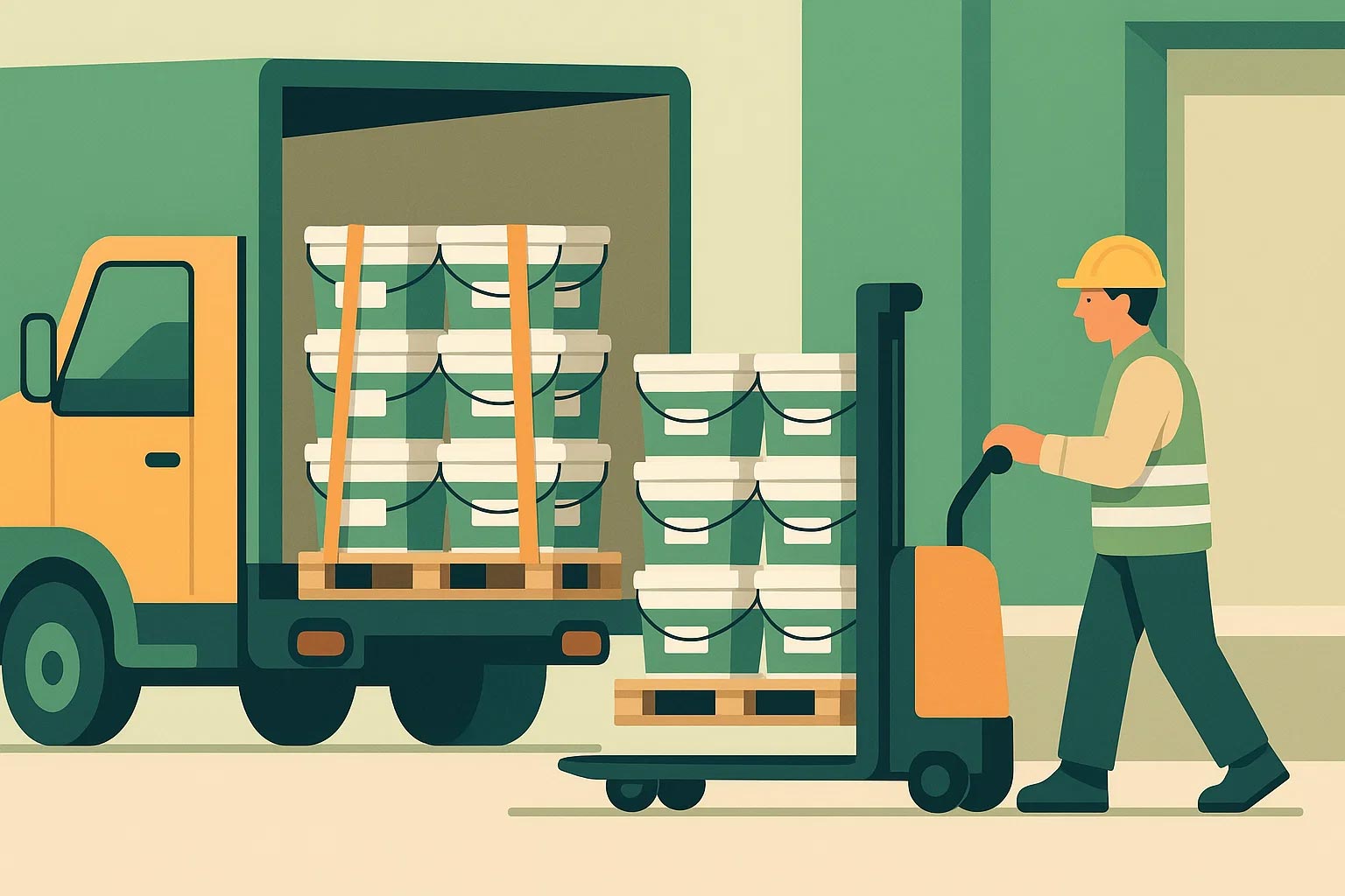 Перевозка краски