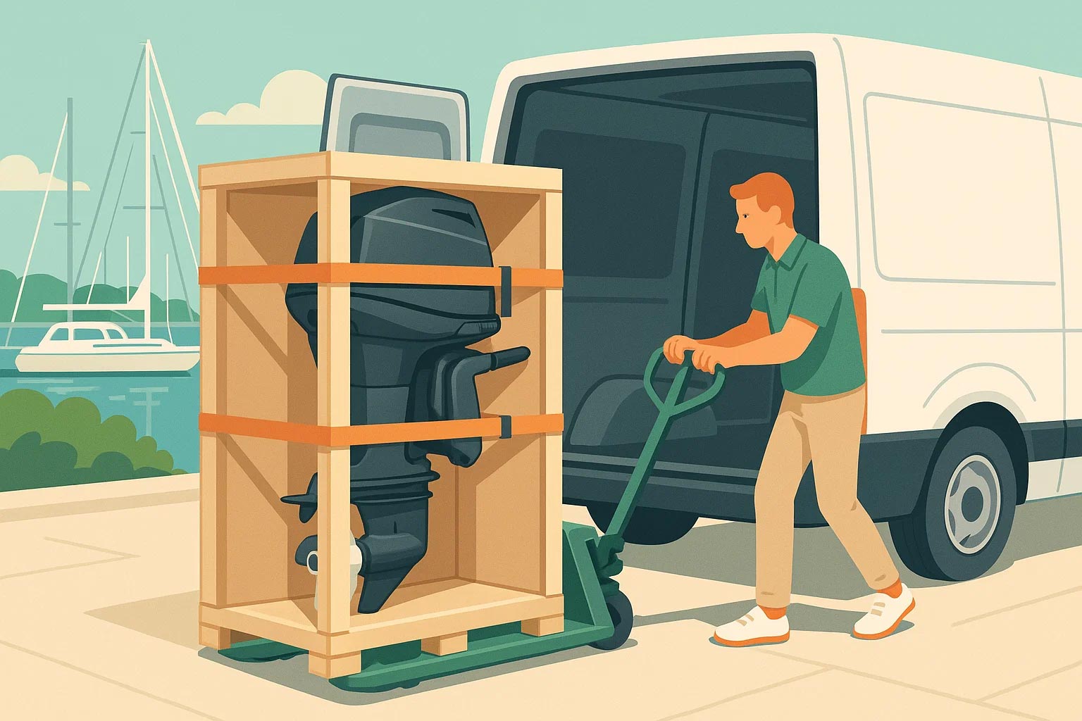 Перевозка лодочного мотора