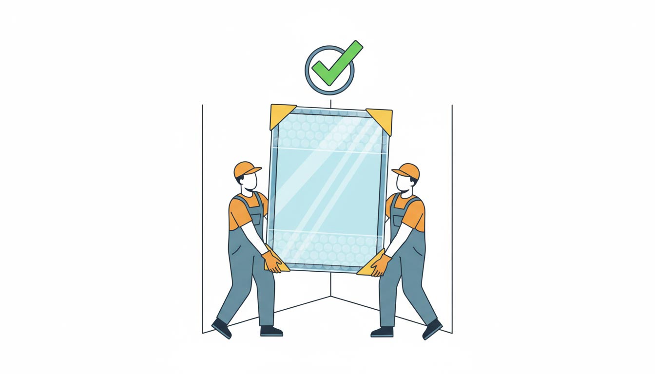 Правильная перевозка зеркал